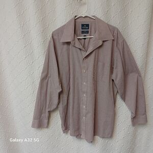 Stafford Men's Pink Button Down Shirt Size 18